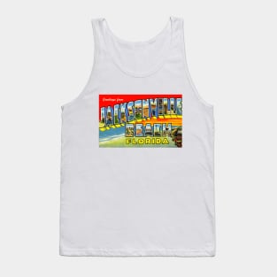 Greetings from Jacksonville Beach, Florida - Vintage Large Letter Postcard Tank Top